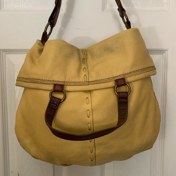 Lucky Brand -Genuine Leather Yellow Bag - Picture 4 of 14